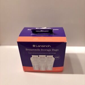 Lansinoh‎ Breastmilk Storage Bags 100 Count Super Strong Presterilized BPA Free